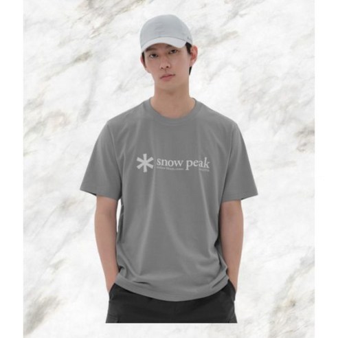 스노우피크 어패럴 SNOWPEAK APPAREL 냉감 로고 반팔 티셔츠 Stone Gray S24MUFTS67 S24MUFTS67SG 183730
