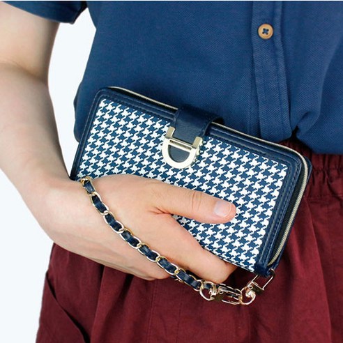 스타일리시한 하운드 체크 지갑형 케이스로 갤럭시 S21을 특별하게!