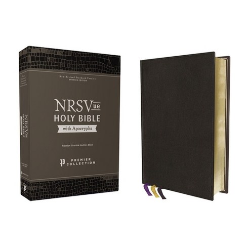 (영문도서) Nrsvue Holy Bible with Apocrypha Premium Goatskin Leather Black Premier Collection Art G... Leather, Zondervan, English, 9780310461500