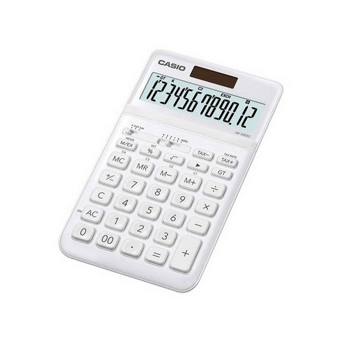 카시오 컬러 계산기 JW-200SC, 화이트, 1개