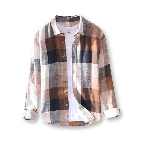 우일신 어센틱 남성용 체크 셔츠