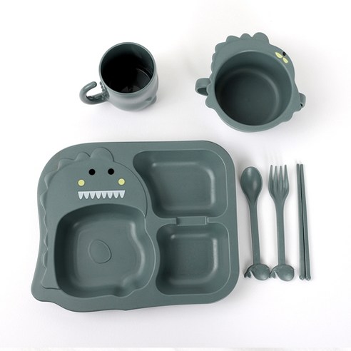 어린이의 식사 시간을 더욱 즐겁고 흥미진진하게 만드는 공룡과 자동차 디자인의 내구성 있는 유아 어린이 식기