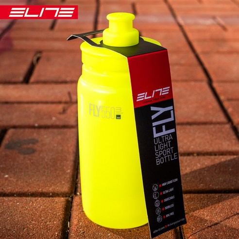 엘리트 플라이 자전거 물통 운동 스포츠 물병, 1개, 550ml, YELLOW FLOU