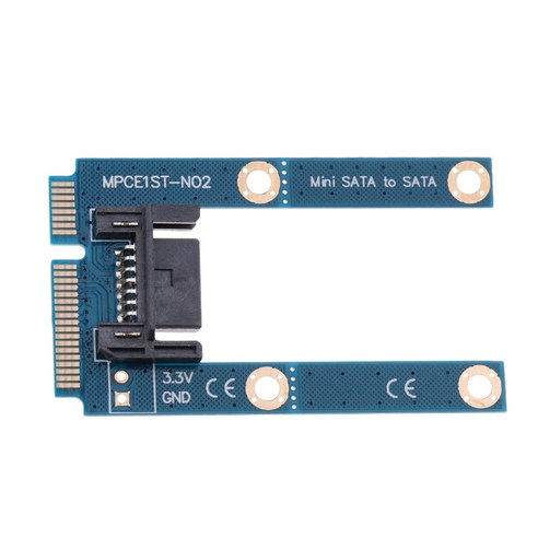 노트북용 MSATA-7Pin SATA 하드 드라이브 변환기 카드 어댑터 라이저 보드, 49x28x3mm, 블루, PCB 보드