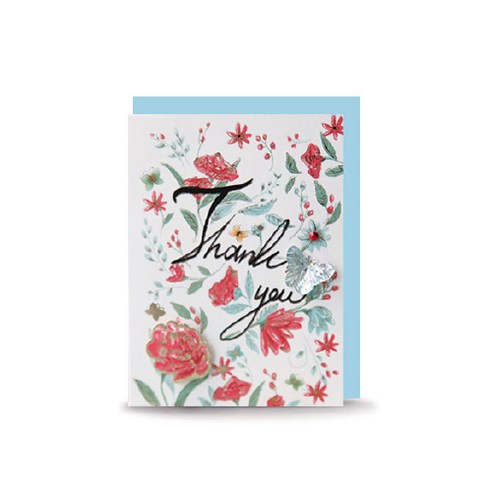 타이포 캘리그라피 입체 카드 봉투 세트 어버이날 스승의날 엽서, 5세트, Thank You