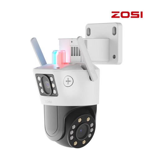조시 ZOSI 4K 800만화소 360도 WiFi cctv 실외 무선 듀얼 F2.0 렌즈 감시카메라 Zosi C298D, 1개, 8MP