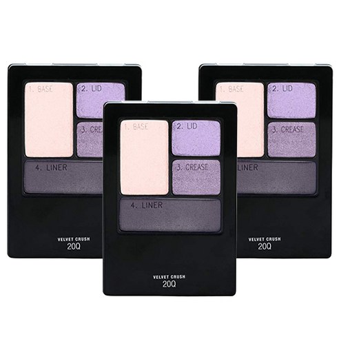 메이블린 엑스퍼트 웨어 아이섀도우 쿼드 4.8g, Velvet Crush, 3개