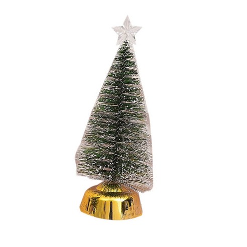 Xzante 테이블 LED 크리스마스 트리 야간 조명 장식 소나무 미니 새해 선물 L, 초록