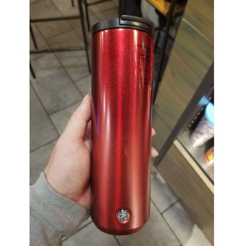 스타벅스 Starbucks 이중진공 레드 오렌지 그라데이션 스테인레스 보온보냉 텀블러 473ml, 큰사이즈 473ml