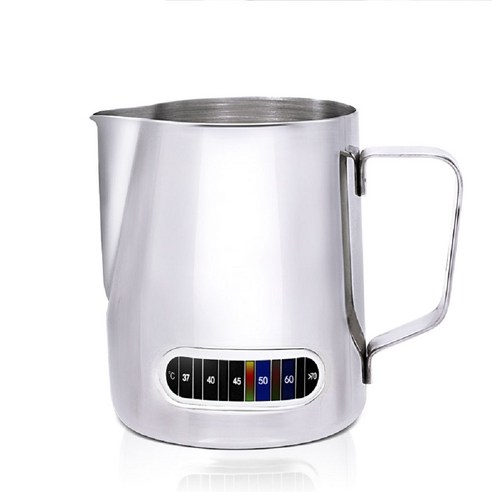 Sifei 템퍼러처 컨트롤 스티커 에치트 컵 스팀피쳐 600ml, 1개, Stainless Steel