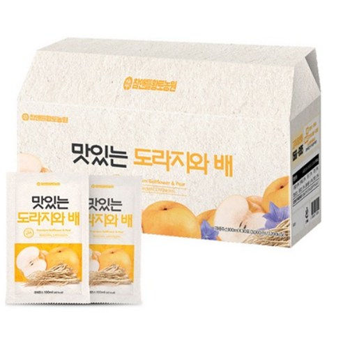 황토농원 맛있는 도라지와 배즙, 3000ml, 5개