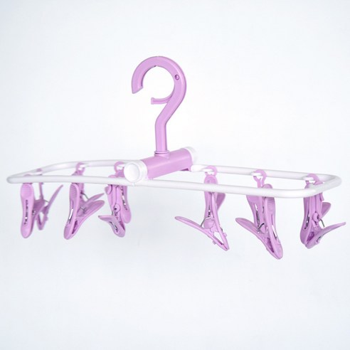 휴대용 크리 에이 티브 Windproof 플라스틱 12 클립 Foldable 옷 걸이 속옷 양말 랙 미끄럼 방지 건조 클립 가정 용품, G6-1