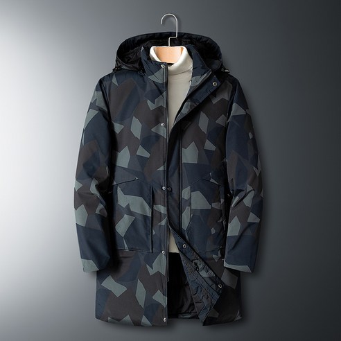 Mao 겨울 새로운 위장 코튼 패딩 코트 남성 대형 중간 길이면 재킷 캐주얼 다운 코튼 패딩 자켓 따뜻한 코트