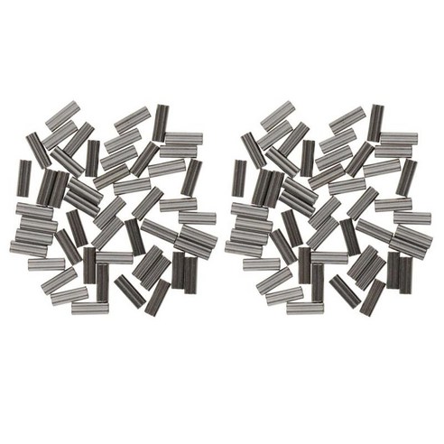 100 조각 슬리브 더블 배럴 크림프 슬리브 슬리브 낚시 액세서리 1mm, 검은 색, {"사이즈":"1mm 보어"}, {"수건소재":"설명한대로"}