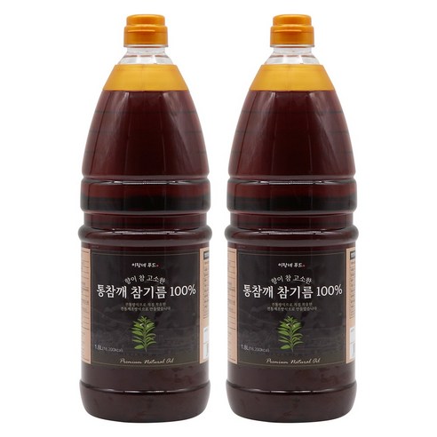 이장네_향이 참 고소한 통참깨 참기름 %_ _, 2개, 1.8L
