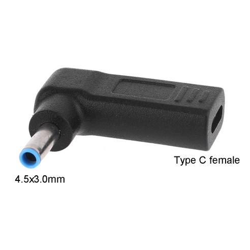 C타입 여성~4.5x3.0mm HP용 커넥터 선망 엘리트북 820 G320 G4, 01 Black