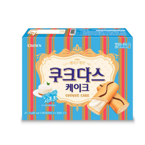 쿠크다스 케이크 과자, 77g, 6개