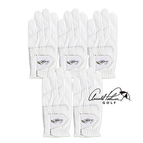 아놀드파마 양피덧뎀 골프장갑 (왼손)5개, 화이트(5p), 5개