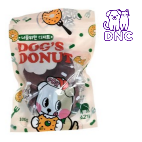 너를위한디저트 강아지 오래먹는 도너츠껌, 소고기, 100g, 10개