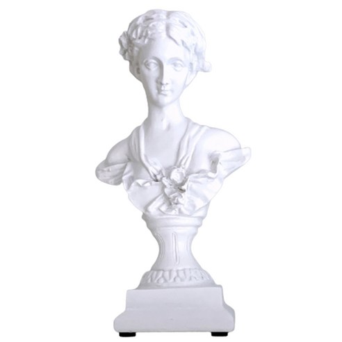 Retemporel 거실 장식 장식품 미니 작은 예술 조각 사진 흉상 동상 입상 흰색, 하얀색