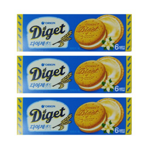 오리온 다이제 밀크크림 샌드, 70g, 9개