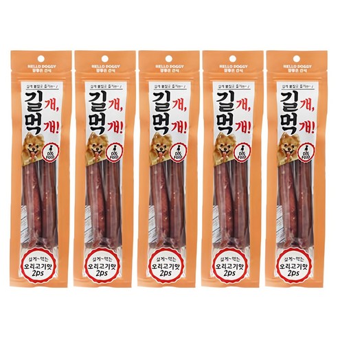 참좋은간식 길개먹개 강아지 간식 2p, 오리고기맛, 64g, 5개