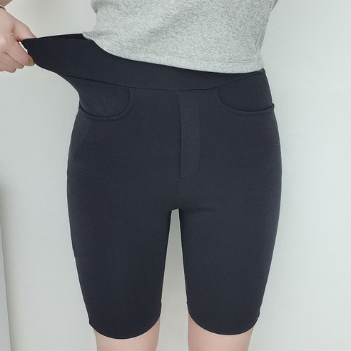 여성 하이웨스트 밴딩 스판 포켓 바이크 바이커 쇼츠 5부 레깅스 운동 쫄바지 여성 레깅스 반바지 요가 필라테스 헬스