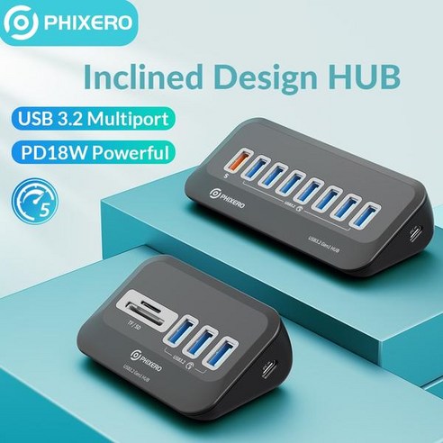 USB 32 허브 분배기 C타입 여러 포트 멀티 플러그 도크 30 PC TF SD 카드 리더기, B