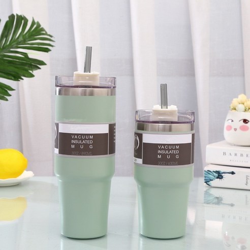 ZZJJC 아이디어 보온병 아이디어 텀블러 아웃도어 보온병, 푸르스름하다, 20oz