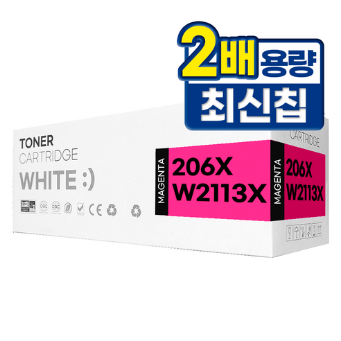 HP 206X W2110X 대용량 호환 토너, 1개, 빨강