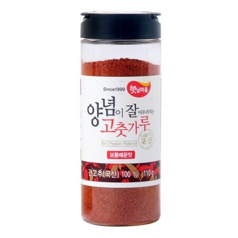 햇님마을 양념이 잘 어우러지는 국산 고춧가루 보통매운맛, 110g, 1개