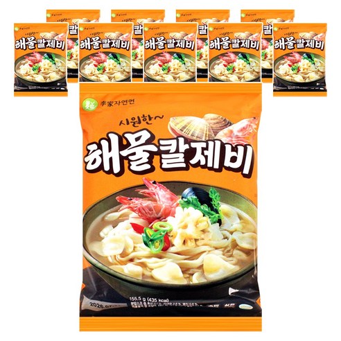 이가자연면 해물칼제비 155.5GX5개