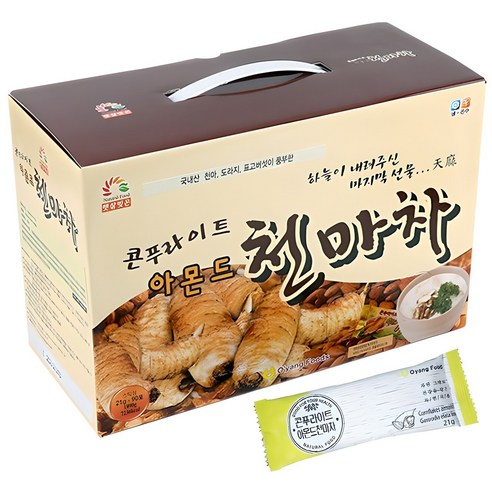 오양식품 콘푸라이트 아몬드 천마차, 21g, 90개입, 1개