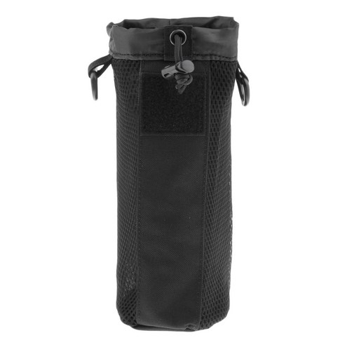 YSSHOP 전술 Molle 물 병 가방 파우치 홀더 캐리어 주전자 팩 750ml, 설명, 나일론, 블랙