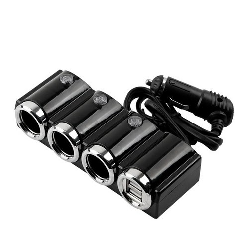 Coms 차량용 시가 소켓(3구) USB 2포트 120W ITB763, 1개 시거잭멀티 Coms 차량용 시가 소켓(3구) USB 2포트 120W ITB763, 1개 시거잭멀티