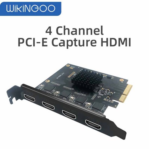 PCI Express HD 비디오 캡처 카드 1080p/60fps-4 채널 HDMI 호환 게임 스트리밍 라이브 방송 OBS vMix Wirecast Xsplit