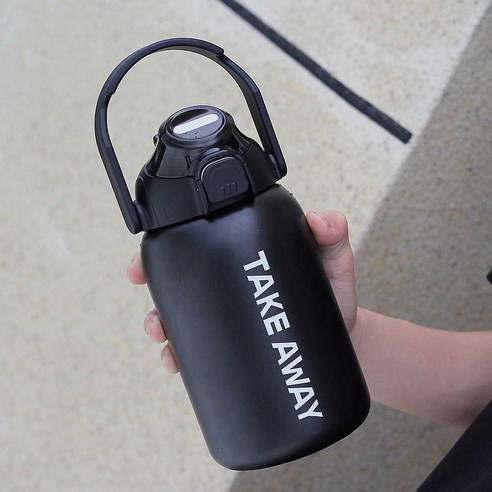 원터치 보온보냉 스포츠 빨대 스텐 텀블러 대용량 850ml, 그린