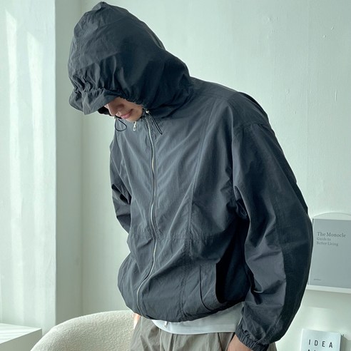 고프코어 후드바람막이 남녀공용바람막이