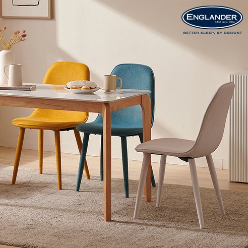 잉글랜더 아델 스마트아쿠아텍스 카페 식탁의자 2EA, 아이보리