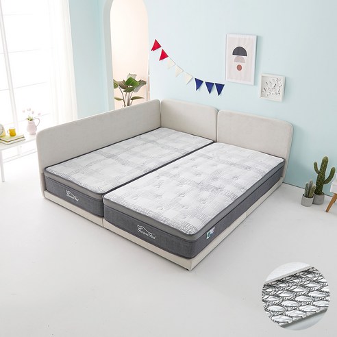 가이온 꽃잠 저상형 패밀리 가족침대, 크림연그레이