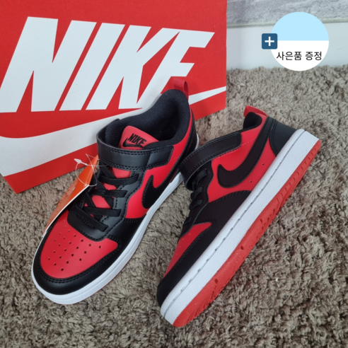 [국내매장정품] 나이키 NIKE 아동 신발 스니커즈 코트 버로우 로우 리크래프트 레드 SECCBL002 사은품 증정