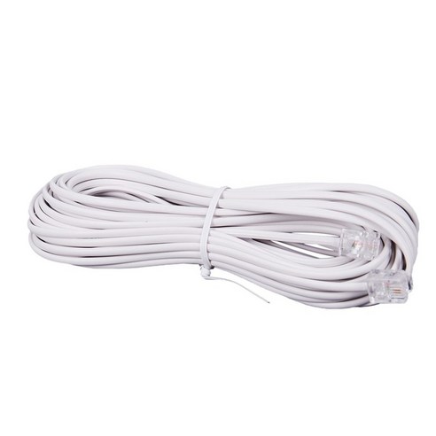 1개 10m RJ11 전화 커넥터 연장 케이블 흰색, 하나, 하얀