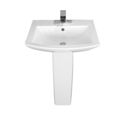 인토세라믹 긴다리 세면기 3홀 L-104, 1세트