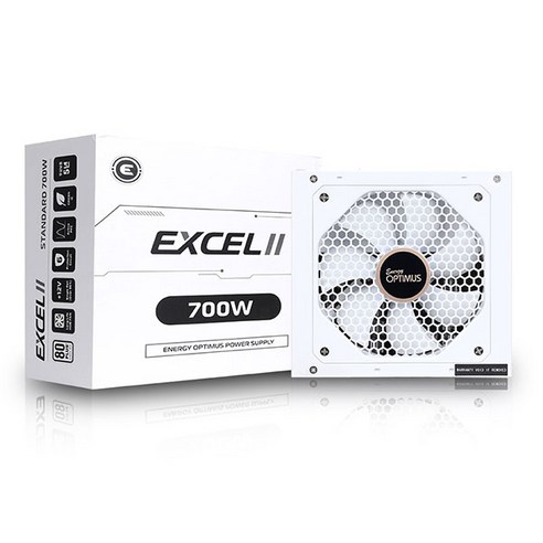 에너지옵티머스 EXCEL II 700W 화이트 80PLUS STANDARD 230V EU 파워서플라이 컴퓨터 파워