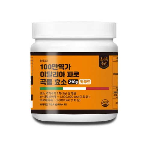 올바른습관 100만역가 카무트 파로 곡물 효소 미숫가루맛, 4개, 210g