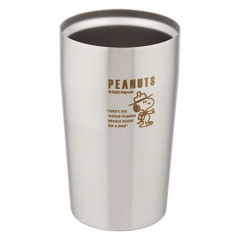 다마하시 피너츠 스누피 진공 이중보온 스테인리스 텀블러, 1개, 탐험 스누피, 320ml