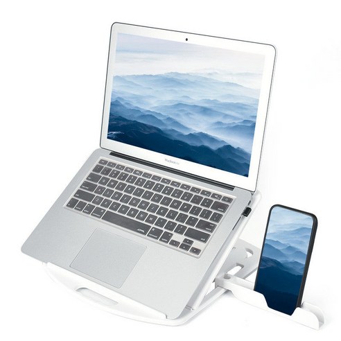 홈 노트북 홀더 브래킷, 휴대 전화 홀더가있는 흰색 표준 버전