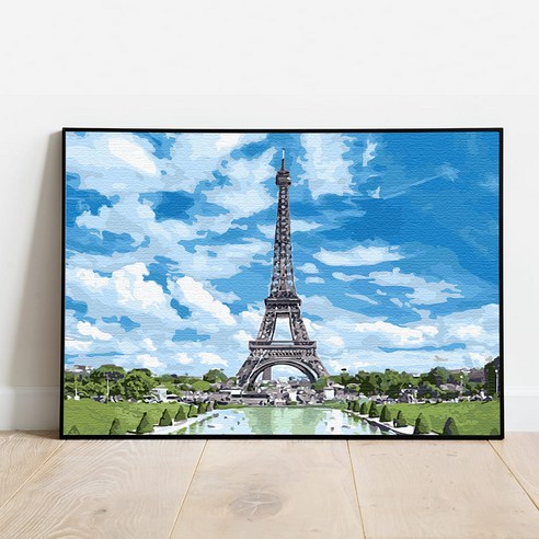 플레이어바웃 DIY 명화 그리기 세트 50 x 40 cm, 화창한 에펠탑 (MG041)