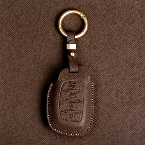 트니르 현대 호환 E타입 더 뉴 신형 캐스퍼 스마트키 가죽케이스 CASPER 차량용품, 카푸치노