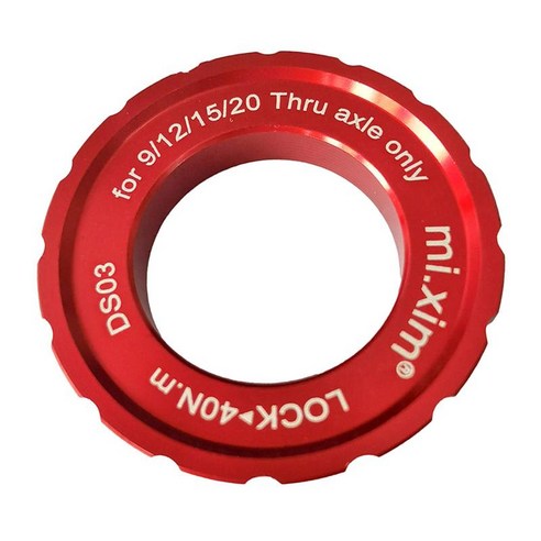 자전거 Centerlock 디스크 브레이크 - 6 Lockring 배럴 샤프트 잠금 나사 커버 어댑터 샤프트 스테인레스 스틸, 빨간색, 알루미늄 합금
